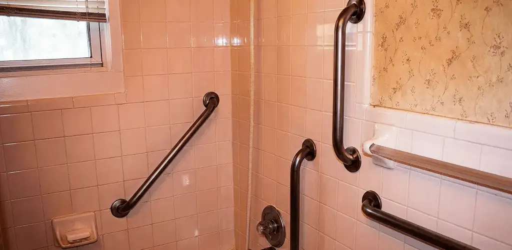 Shower grab bar installation for bathroom safety and accessibility in Sacramento, CA