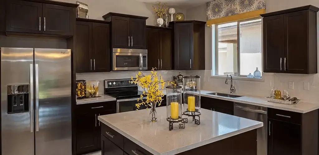 Cabinet painting results with freshly painted kitchen cabinets in Sacramento, CA